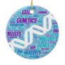 Genetics Word Cloud Ceramic Ornament