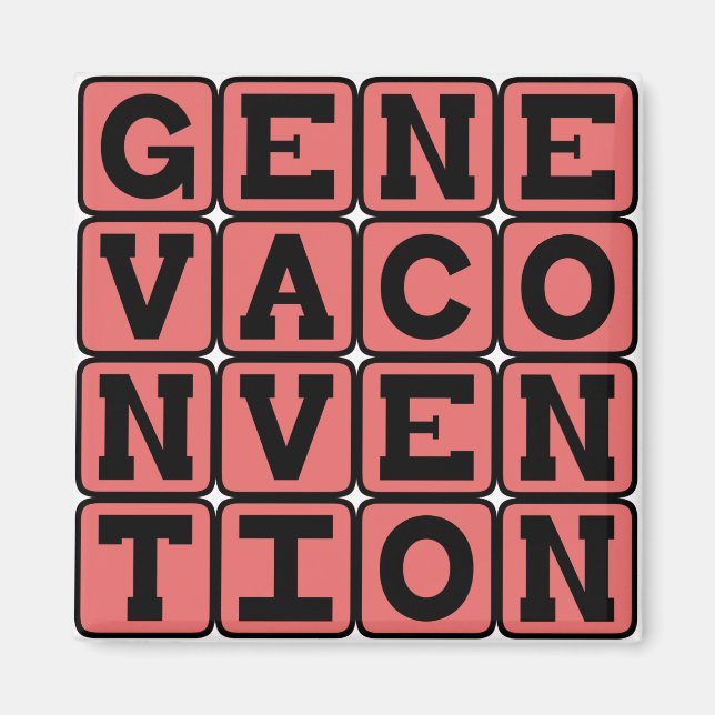 Geneva Convention, Rules of War Magnet (Front)