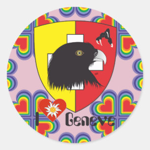 Geneva / Genève Switzerland Suisse Svizzera Sticke Classic Round Sticker