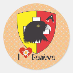 Geneva / Genève Switzerland Suisse Svizzera Sticke Classic Round Sticker