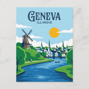 Geneva Illinois Postcard