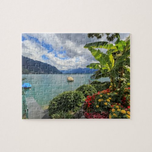 Geneva lake at Montreux Switzerland Jigsaw Puzzle