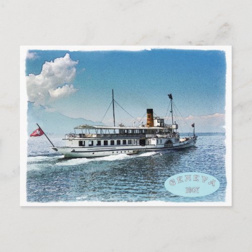 Geneva lake postcard