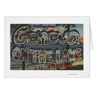 Geneva-on-the-Lake, Ohio - Large Letter Scenes Cards