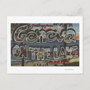 Geneva-on-the-Lake, Ohio - Large Letter Scenes Postcard