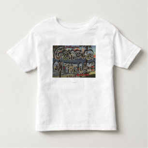 Geneva-on-the-Lake, Ohio - Large Letter Scenes Toddler T-shirt