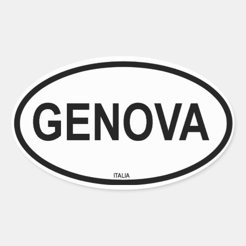 GENEVA OVAL STICKER