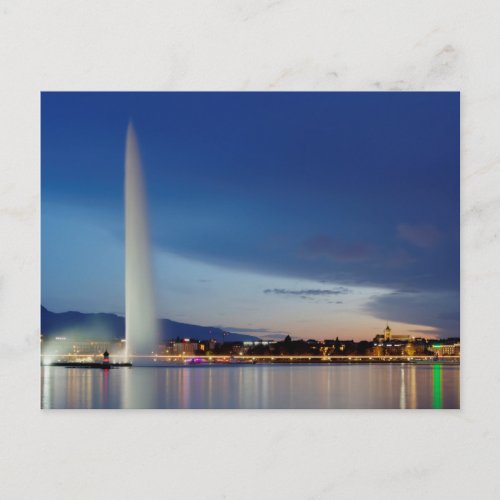 Geneva panorama Switzerland Postcard