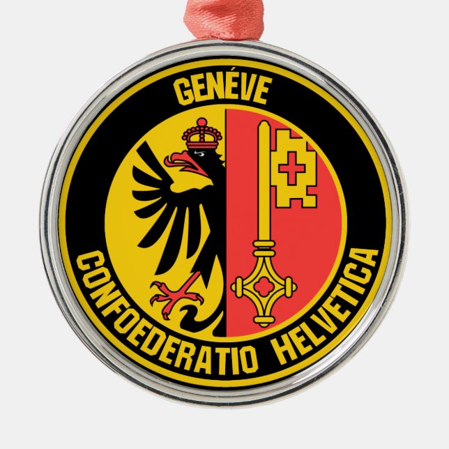 Geneva Round Emblem Metal Ornament (Front)