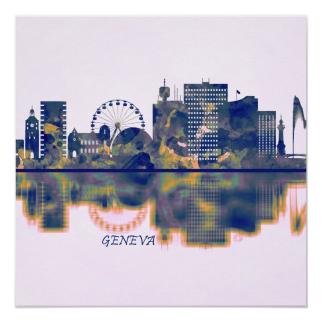 Geneva Skyline Poster (Front)