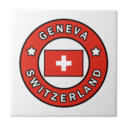 Geneva Switzerland Ceramic Tile