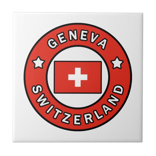 Geneva Switzerland Ceramic Tile (Front)