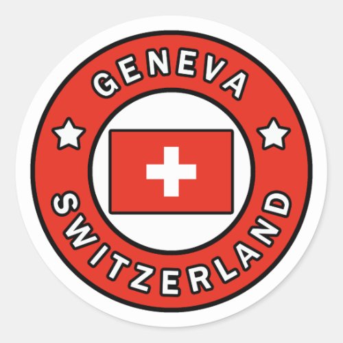 Geneva Switzerland Classic Round Sticker