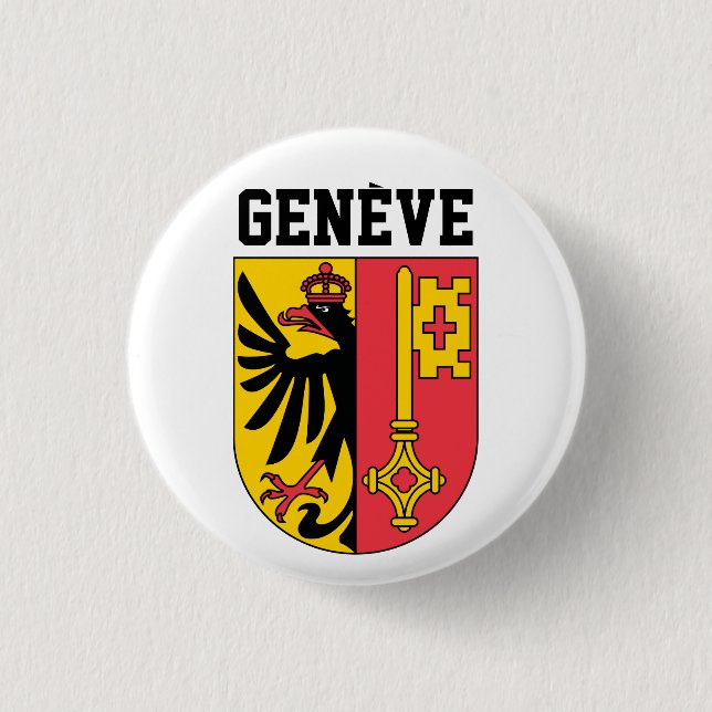 Geneva, Switzerland - coat of arms Button (Front)
