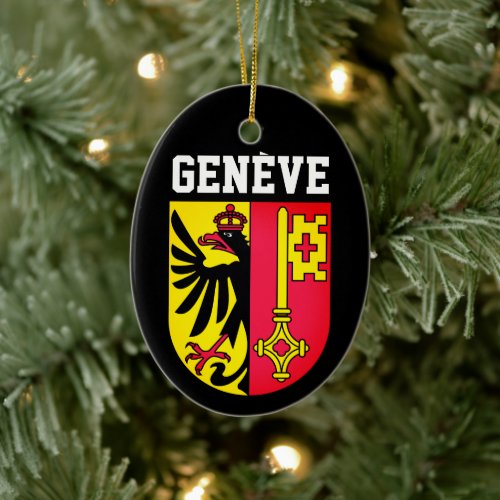 Geneva Switzerland _ coat of arms Ceramic Ornament