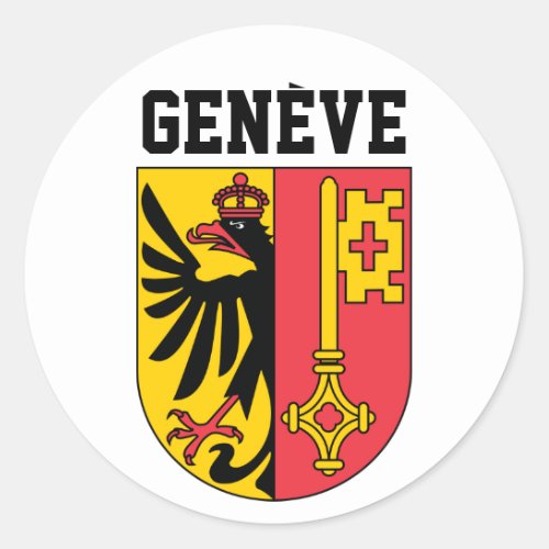 Geneva Switzerland _ coat of arms Classic Round Sticker