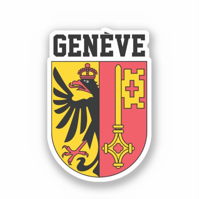 Geneva, Switzerland - coat of arms Sticker (Front)