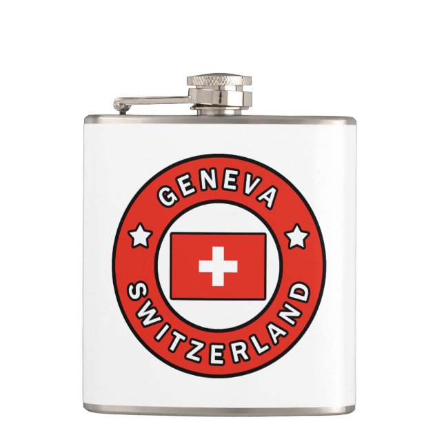 Geneva Switzerland Flask (Front)