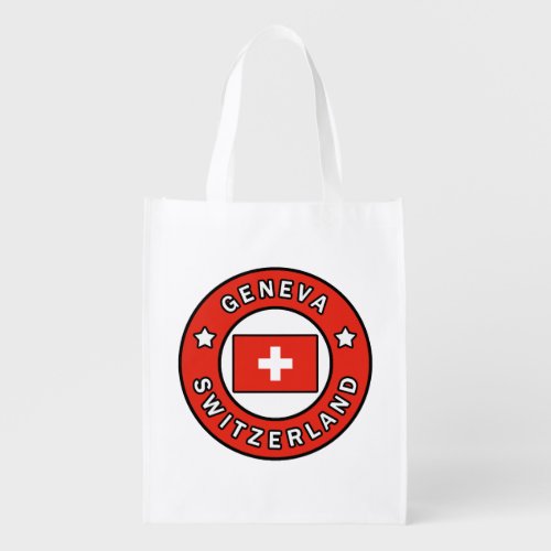 Geneva Switzerland Grocery Bag