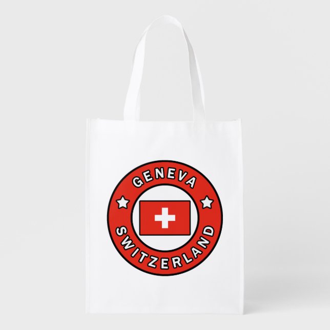 Geneva Switzerland Grocery Bag (Front)