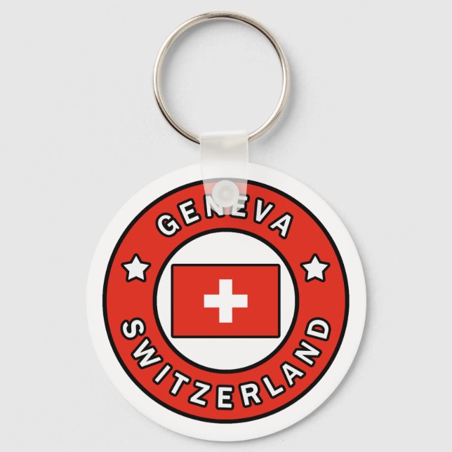 Geneva Switzerland Keychain (Front)