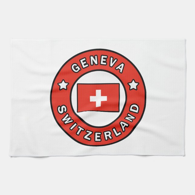 Geneva Switzerland Kitchen Towel (Horizontal)