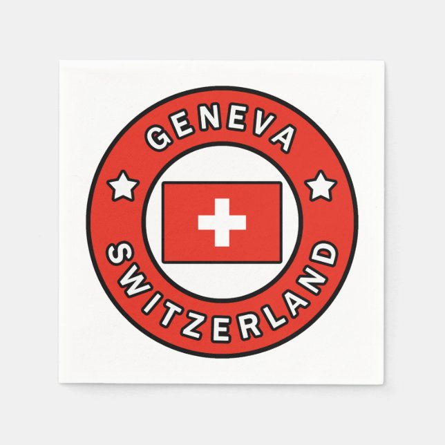 Geneva Switzerland Napkins (Front)