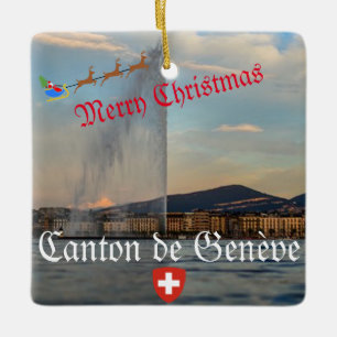Geneva Switzerland Panoramic Ornament