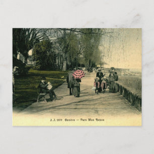 Geneva Switzerland Parc Mon Repos 1910s Postcard