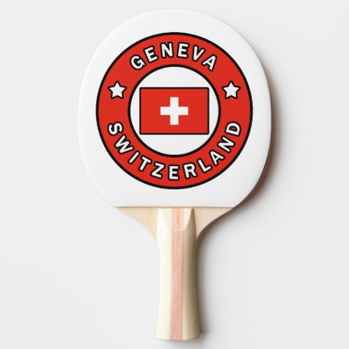Geneva Switzerland Ping Pong Paddle