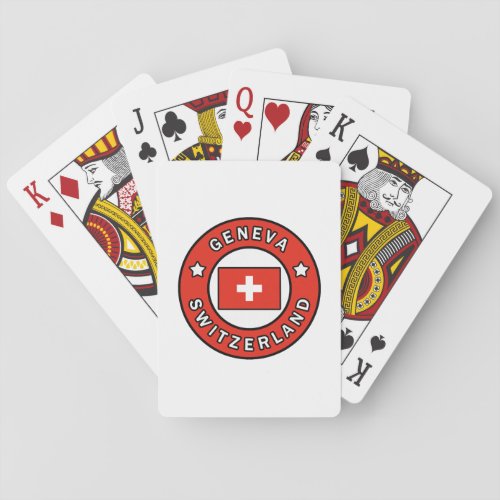 Geneva Switzerland Poker Cards