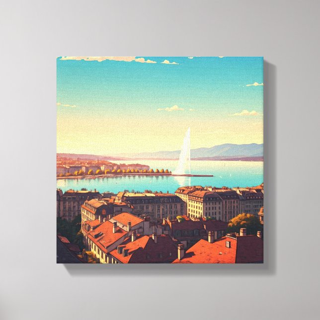 Geneva Switzerland Travel  Canvas Print (Front)