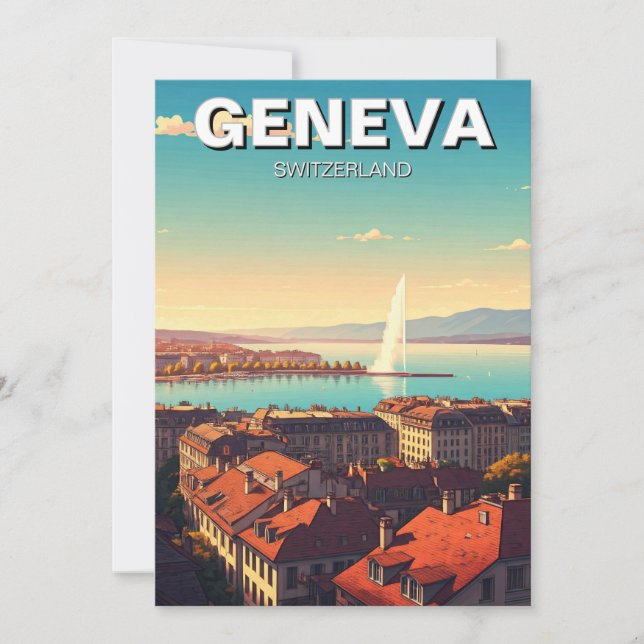 Geneva Switzerland Travel  Holiday Card (Front)