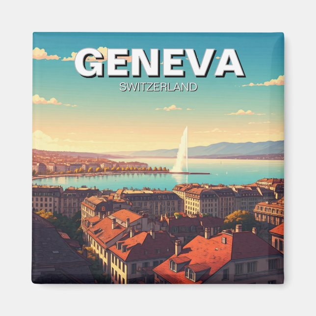 Geneva Switzerland Travel  Magnet (Front)