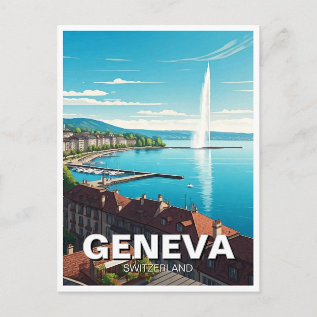 Geneva Switzerland Travel  Postcard (Front)