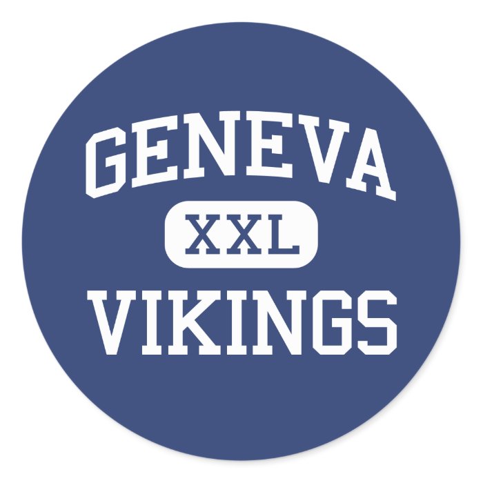 Geneva   Vikings   Community   Geneva Illinois Round Stickers