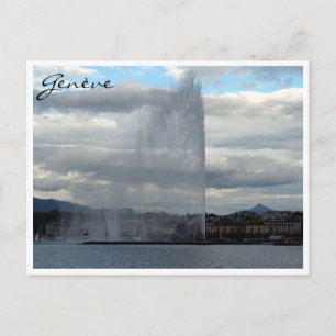 genève jet d'eau postcard
