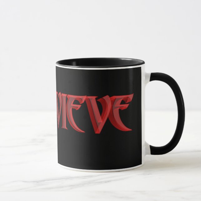 Genevieve Black 11 oz Ringer Mug (Right)