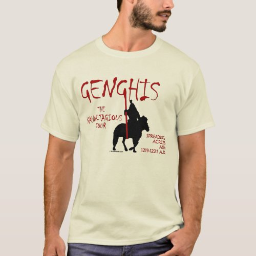 Genghis Kahn_tagious Tour Mens Light T_Shirt