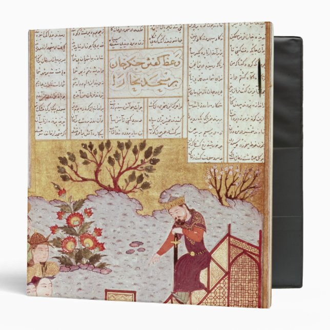 Genghis Khan addressing a congregation 3 Ring Binder (Front/Inside)