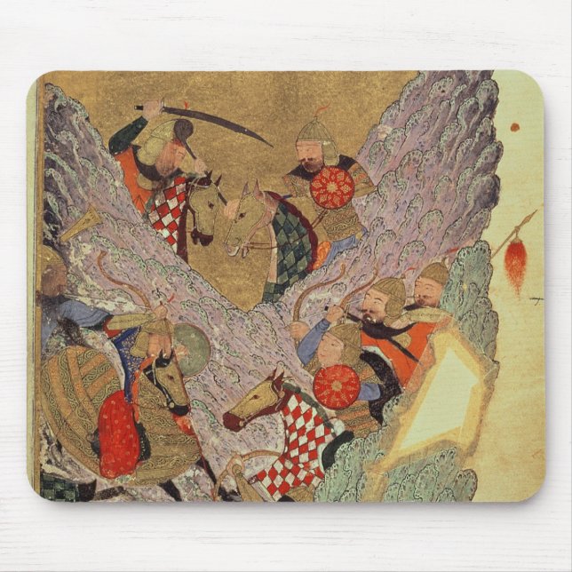 Genghis Khan (c.1162-1227) fighting the Chinese in Mouse Pad (Front)