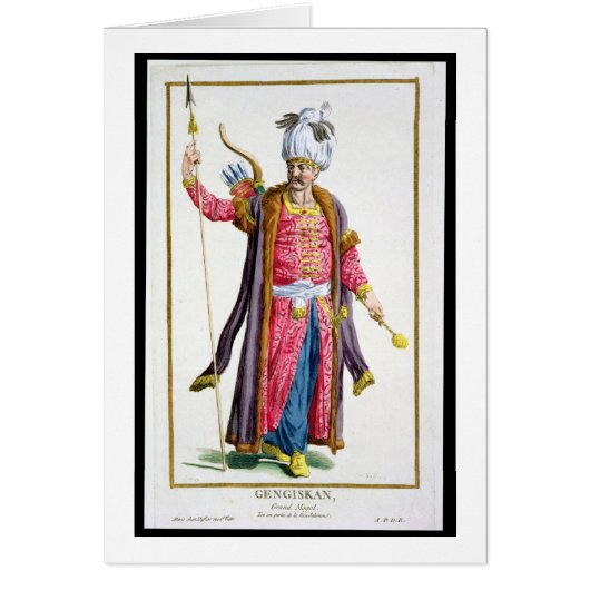 Genghis Khan (c.1162-1227) from 'Receuil des Estam (Front)