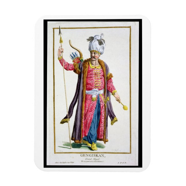 Genghis Khan (c.1162-1227) from 'Receuil des Estam Magnet (Vertical)
