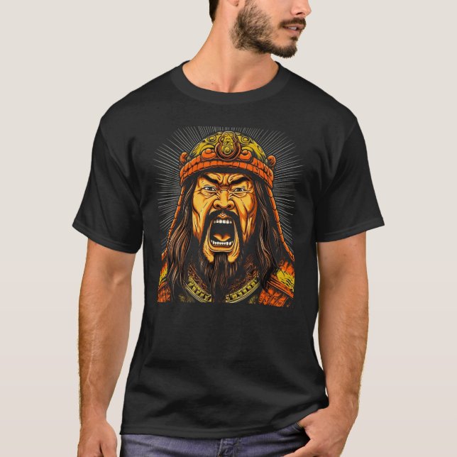 Genghis Khan Mongolian Empire War Conquerer T-Shirt (Front)