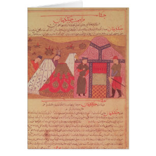 Genghis Khan outside his tent Cards