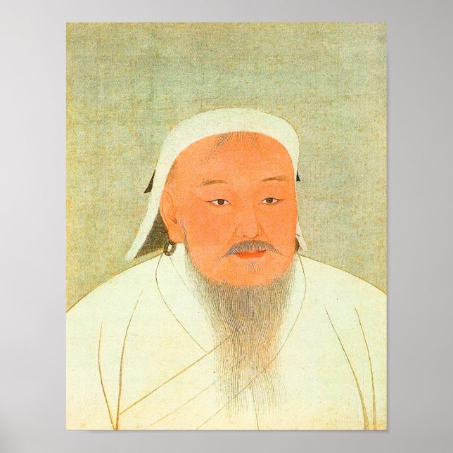 Genghis Khan Portrait Poster (Front)