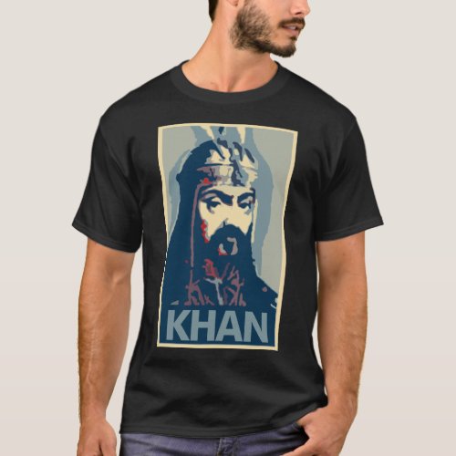 Genghis Khan Poster Political Parody T_Shirt
