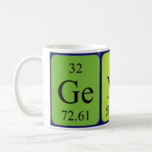 Genial periodic table word mug