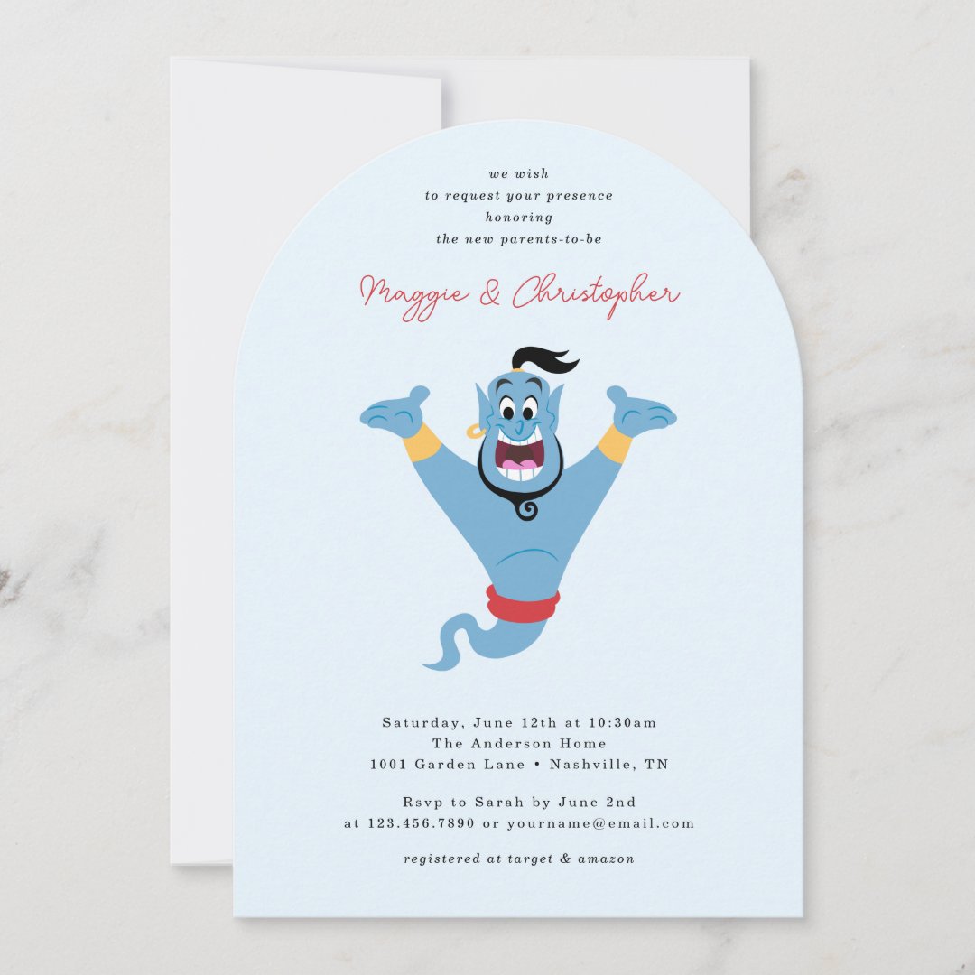 Genie Aladdin Magical Baby Shower Invitation (Front)