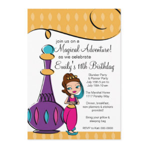 Genie and Lamp Invitation